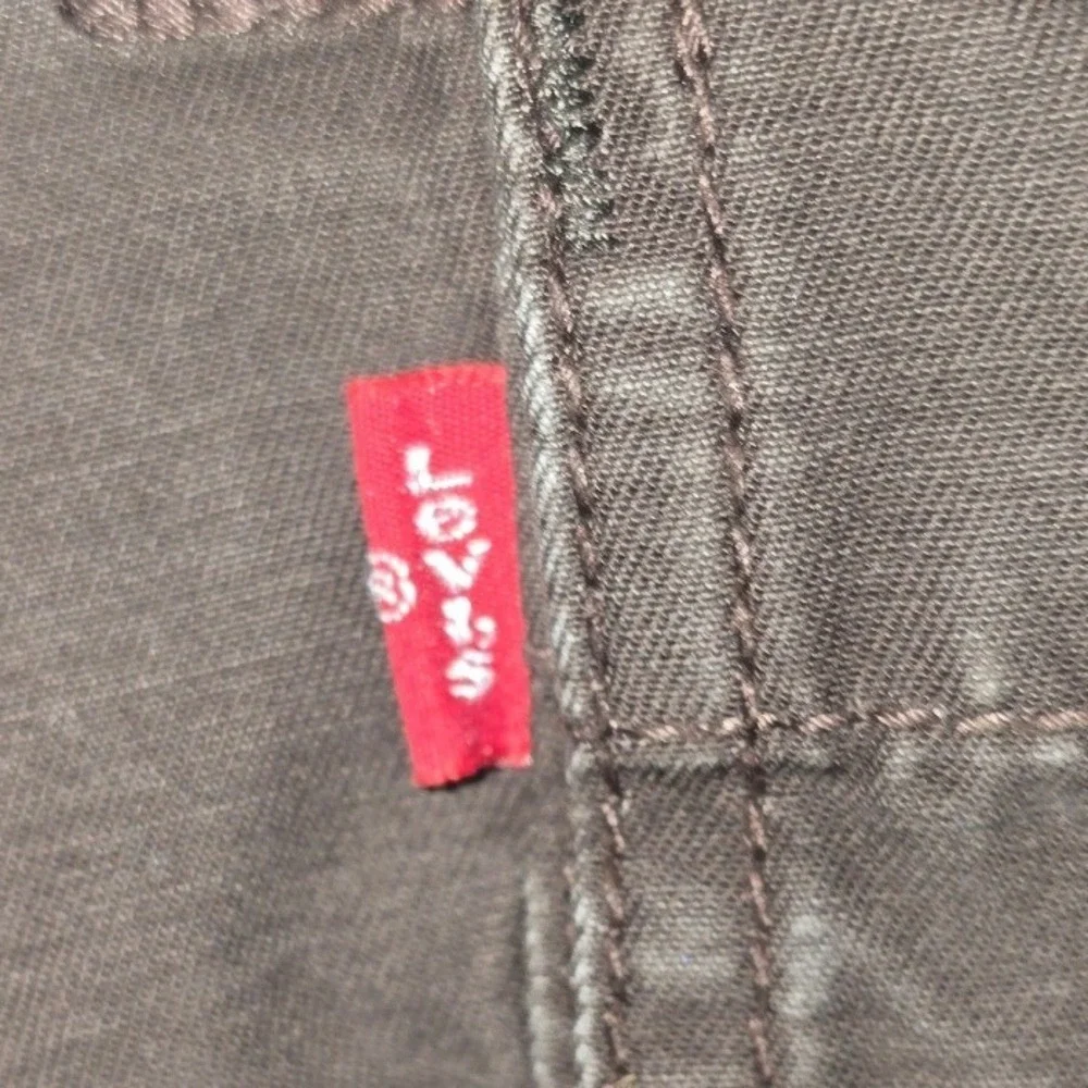 Levis Mens Cargo Shorts Brown 100% Cotton W38 Camo Lined Waistband Workwear
